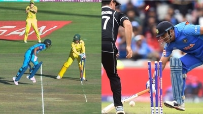 Harmanpreet Kaur's dismissal; MS Dhoni's 2019 World Cup eun out Harmanpreet Kaur's dismissal; MS Dhoni's 2019 World Cup eun out