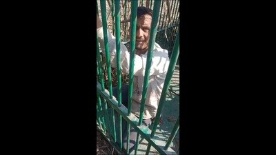 The man who got trapped in a cage to trap a leopard (HT Photo)