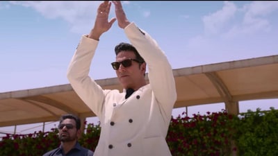 Selfiee movie review: Akshay Kumar in a still from the film.