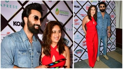 Ranbir Kapoor and Kareena Kapoor at Mehboob Studios on Friday. (Varinder Chawla) Ranbir Kapoor and Kareena Kapoor at Mehboob Studios on Friday. (Varinder Chawla)