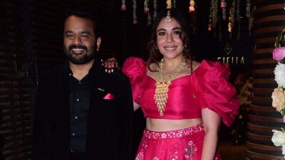 Maanvi Gagroo married standup comedian Kumar Varun on Thursday. The couple hosted a wedding bash in the evening which had Sayani Gupta, Rasika Dugal, Bani J in attendance. (Varinder Chawla) Maanvi Gagroo married standup comedian Kumar Varun on Thursday. The couple hosted a wedding bash in the evening which had Sayani Gupta, Rasika Dugal, Bani J in attendance. (Varinder Chawla)
