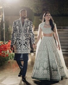 Hardik Pandya and Natasa Stankovic at another dance bash during their wedding celebrations. Hardik Pandya and Natasa Stankovic at another dance bash during their wedding celebrations.