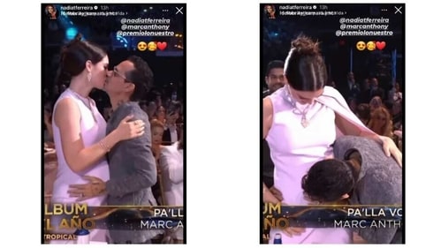 Nadia Ferreria shares heartwarming glimpses with Marc Anthony from event via Instagram Stories. Nadia Ferreria shares heartwarming glimpses with Marc Anthony from event via Instagram Stories.