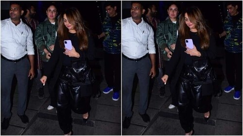 Amrita's black ensemble stole our hearts. (HT Photos/Varinder Chawla)