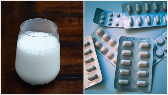 Dairy and antibiotics: Some antibiotics, such as tetracycline and ciprofloxacin, can interfere with the absorption of calcium in dairy products, leading to upset stomach and other digestive issues.(Unsplash)