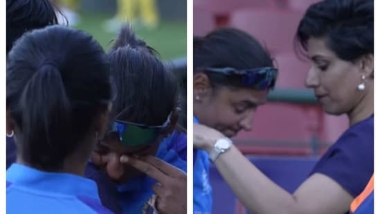 Harmanpreet Kaur cries as Anjum Chopra tries to console her