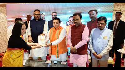 Dignitaries at the BJP-organised function in Lucknow on Saturday to celebrate the foundation day of four northeastern states as part of the party’s ‘Ek Bharat Shrestha Bharat’ series. (Sourced)