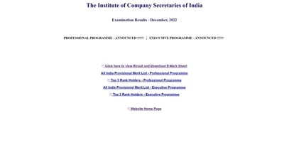ICSI December 2022 Executive result out on icsi.edu, ICSI December 2022 Executive result out on icsi.edu,
