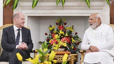 Prime Minister Narendra Modi and German Chancellor Olaf Scholz. (AFP/PIB) Prime Minister Narendra Modi and German Chancellor Olaf Scholz. (AFP/PIB)