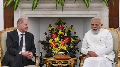 Modi-Scholz in Delhi discuss Ukraine, migration, job opportunities among other things (Twotter/@narendramodi) Modi-Scholz in Delhi discuss Ukraine, migration, job opportunities among other things (Twotter/@narendramodi)