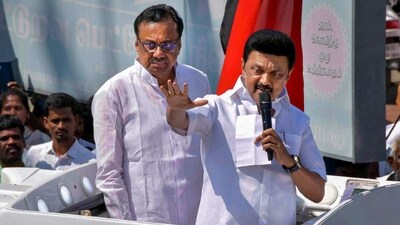 Erode East bypoll: Tamil Nadu Chief Minister MK Stalin during a campaign in support of the DMK-backed candidate EVKS Elangovan. (PTI) Erode East bypoll: Tamil Nadu Chief Minister MK Stalin during a campaign in support of the DMK-backed candidate EVKS Elangovan. (PTI)
