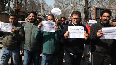 With the Jammu and Kashmir administration launching a massive campaign to clear the air about property tax being imposed in the UT, Kashmir divisional commissioner on Saturday termed the tax a “progressive tax” that will be used for the welfare and improving facilities for people. (Waseem Andrabi/HT)