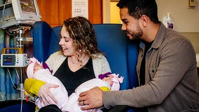 Britney and Frankie Alba were blessed with the MoMo twins- Lydia and Lynlee on October 25, 2022. (Twitter/ UAB) Britney and Frankie Alba were blessed with the MoMo twins- Lydia and Lynlee on October 25, 2022. (Twitter/ UAB)