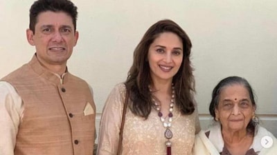 Madhuri Dixit's husband Dr Shriram Nene has shared a post for his mother-in-law. Madhuri Dixit's husband Dr Shriram Nene has shared a post for his mother-in-law.