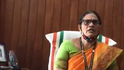 Screengrab of the video recorded by the students shows M Rema, the principal in question. (Twitter)