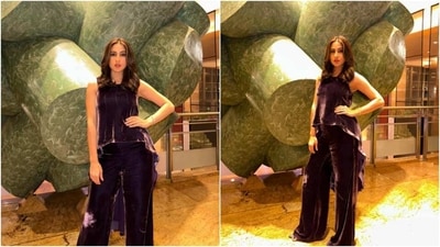 Sara Ali Khan exudes royalty in a purple co-ord set (Instagram/@saraalikhan95) Sara Ali Khan exudes royalty in a purple co-ord set (Instagram/@saraalikhan95)