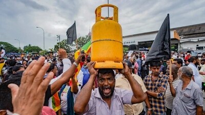 File photo of Sri Lankan protests over price rise and lack of essential commodities in 2022. File photo of Sri Lankan protests over price rise and lack of essential commodities in 2022.