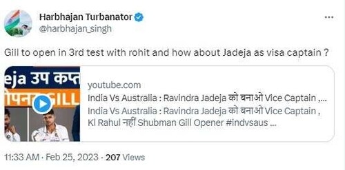 Harabhajan Singh's deleted post Harabhajan Singh's deleted post