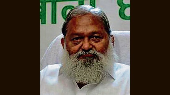 Haryana home minister Anil Vij also took a jibe at Congress’ ‘Hath Se Hath Jodo Yatra’ saying that Congress is known for creating divisions, how will they unite? (HT File)