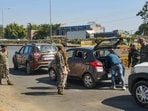 Security checks ahead of Ramgarh bypoll election 2023. Security checks ahead of Ramgarh bypoll election 2023.