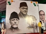 Congress leader Vaibhav Walia tweeted a photo of Maulana Abul Kalam Azad at the stage of the party's plenary session. Congress leader Vaibhav Walia tweeted a photo of Maulana Abul Kalam Azad at the stage of the party's plenary session.
