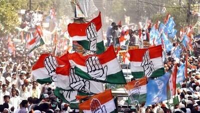 Congress flags waves at rallies. (Representational image) Congress flags waves at rallies. (Representational image)