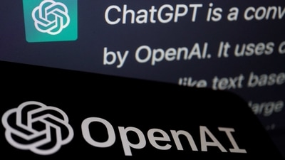 The logo of OpenAI is displayed near a response by its AI chatbot ChatGPT on its website. (REUTERS)