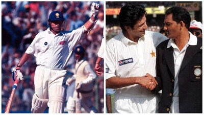 Tendulkar smashed 136 off 273 balls against Akram's Pakistan at Chennai (Getty Images)