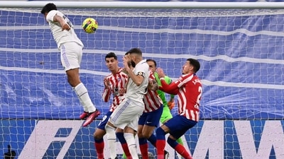 Real Madrid's Uruguayan forward Alvaro Rodriguez scores his team's first goal during the Spanish League football match (AFP) Real Madrid's Uruguayan forward Alvaro Rodriguez scores his team's first goal during the Spanish League football match (AFP)