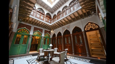 Inside Golden Haveli at Chandni Chowk, New Delhi. (Sanchit Khanna/HT Photo) Inside Golden Haveli at Chandni Chowk, New Delhi. (Sanchit Khanna/HT Photo)