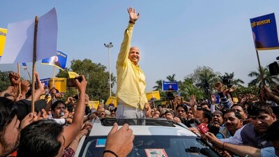 Manish Sisodia was arrested on Sunday in connection with Delhi liquor policy scam. (PTI) Manish Sisodia was arrested on Sunday in connection with Delhi liquor policy scam. (PTI)