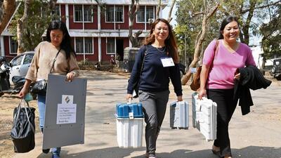 There are 2,291 polling stations in Nagaland out of which, 196 will be managed by women polling personnel and 10 by persons with disabilities. (Twitter/Election Commission of India)