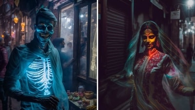 Two of the many viral pics of ‘Old Delhi at night’ that have created a buzz on Twitter. (Twitter/@Prateek Arora) Two of the many viral pics of ‘Old Delhi at night’ that have created a buzz on Twitter. (Twitter/@Prateek Arora)