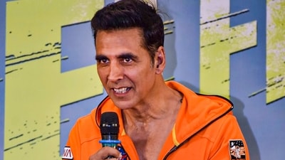 Akshay Kumar during the promotion of his film Selfiee in Mumbai. (PTI) Akshay Kumar during the promotion of his film Selfiee in Mumbai. (PTI)