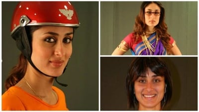 Kareena Kapoor in her look test pictures for 3 Idiots.