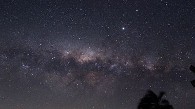 The Milky Way's Galactic Centre and Jupiter (brightest spot at centre top) are seen from the countryside near the small town in Florida. (AFP)