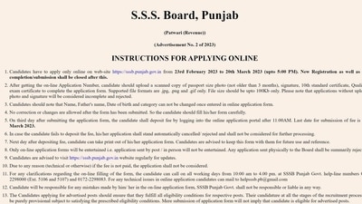 PSSSB Recruitment 2023: Apply for 710 Patwari posts at sssb.punjab.gov.in PSSSB Recruitment 2023: Apply for 710 Patwari posts at sssb.punjab.gov.in