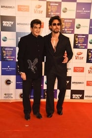 Jeetendra with actor Tiger Shroff. Jeetendra with actor Tiger Shroff.