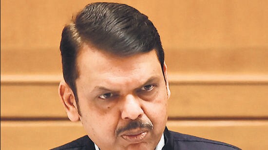 Dy CM Devendra Fadnavis addressing to media during the press conference, ahead of Budget Session in Mumbai, India, on Sunday, February 26, 2023. (Photo by Anshuman Poyrekar/ Hindustan Times)