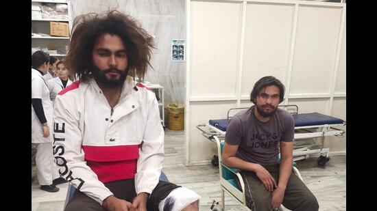 Two of the three accused who chopped off a Mohali youth’s fingers. (HT File)