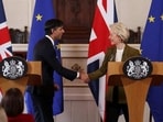 British Prime Minister Rishi Sunak and European Commission President Ursula von der Leyen. British Prime Minister Rishi Sunak and European Commission President Ursula von der Leyen.