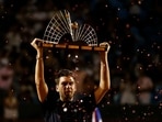 Cameron Norrie of the United Kingdom holds the trophy of the Rio Open Tennis tournament after defeating Spain's Carlos Alcaraz Cameron Norrie of the United Kingdom holds the trophy of the Rio Open Tennis tournament after defeating Spain's Carlos Alcaraz