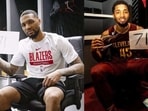 Damian Lillard(left); Donovan Mitchell