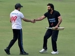 Sourav Ganguly and Ranbir Kapoor played a cricket match. Sourav Ganguly and Ranbir Kapoor played a cricket match.