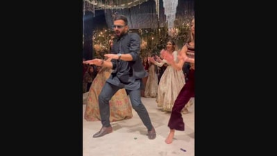 The image, taken from the viral Instagram video, shows the Pakistani man dancing to Calm Down. (Instagram/@hafeezbilalhafeez)