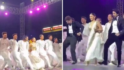Alia Bhatt decked up in a white saree as she danced to the RRR song. Alia Bhatt decked up in a white saree as she danced to the RRR song.