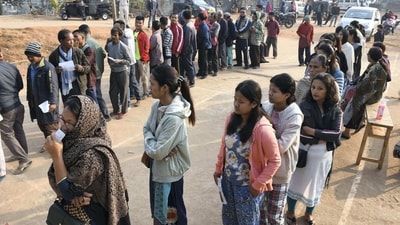 More than 75 per cent of the 21.6 lakh electors in Meghalaya cast their votes on Monday till 5 pm and the polling was peaceful, Chief Electoral Officer FR Kharkongor said. (PTI) More than 75 per cent of the 21.6 lakh electors in Meghalaya cast their votes on Monday till 5 pm and the polling was peaceful, Chief Electoral Officer FR Kharkongor said. (PTI)