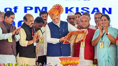 Prime Minister Narendra Modi in Karnataka’s Belagavi on Monday. (PTI) Prime Minister Narendra Modi in Karnataka’s Belagavi on Monday. (PTI)