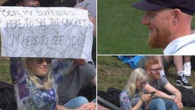 Ben Stokes stunned at female fan's 'My boyfriend' placard during NZ vs ENG 2nd Test Ben Stokes stunned at female fan's 'My boyfriend' placard during NZ vs ENG 2nd Test