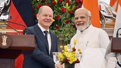 Prime Minister Narendra Modi with German Chancellor Olaf Scholz. (ANI) Prime Minister Narendra Modi with German Chancellor Olaf Scholz. (ANI)